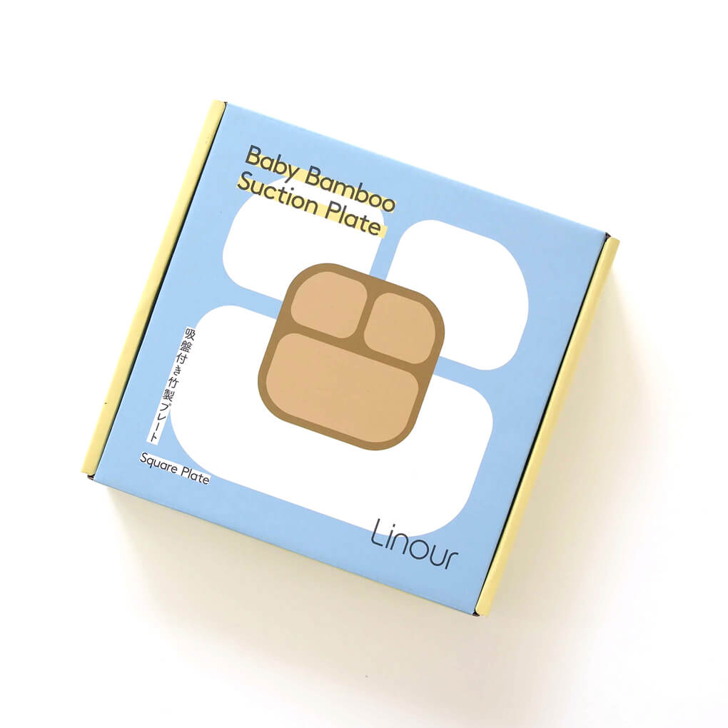 吸盤付き竹製プレート Square パッケージ 箱