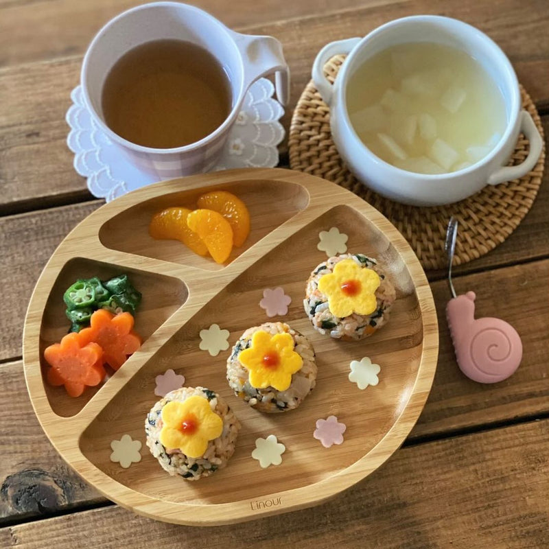 吸盤付き竹製プレート Oval 盛り付け例